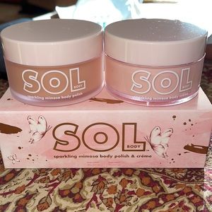 New ColourPop SOL Body Sparking Mimosa Scrub & Moisturizer Holiday Gift